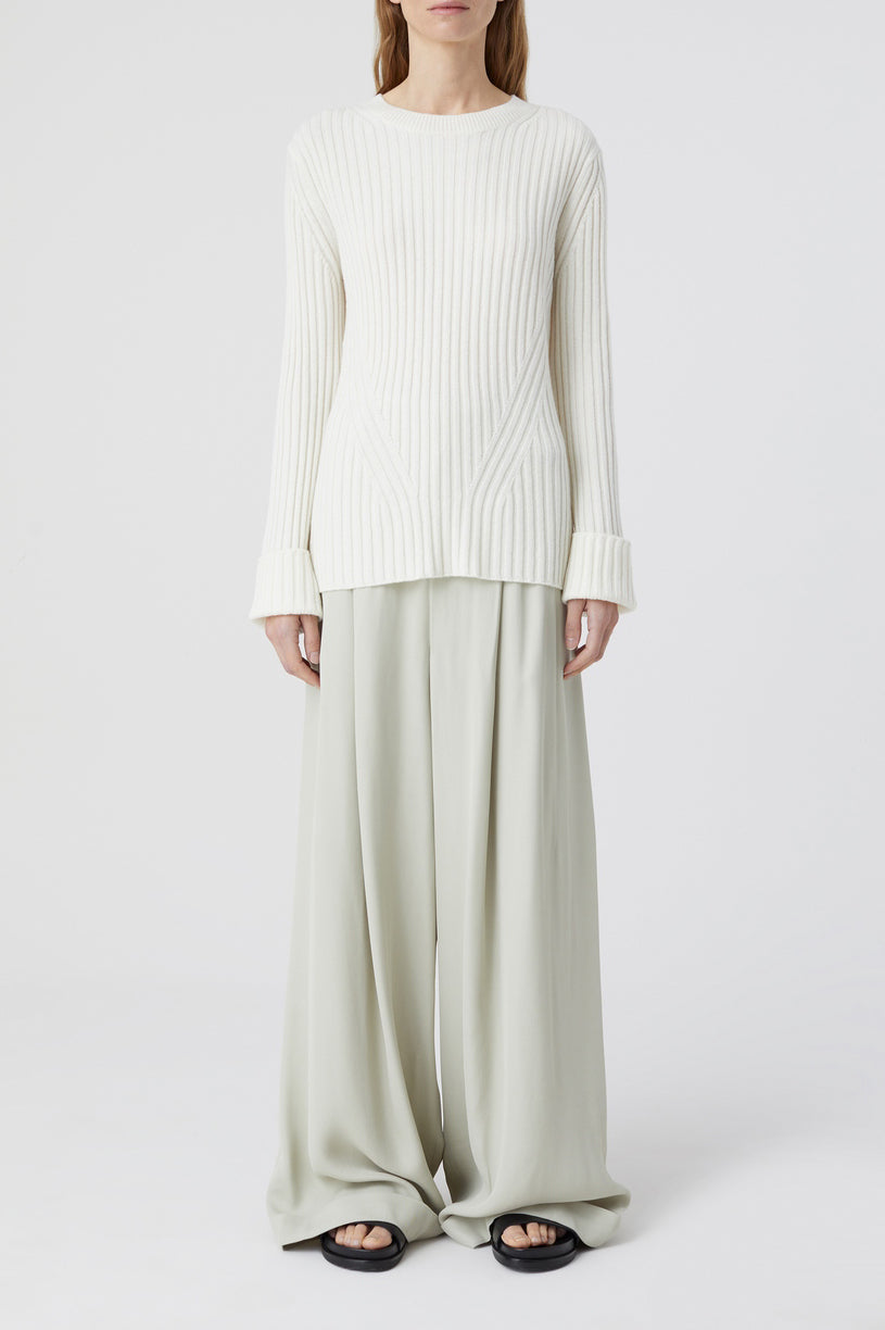 Crew Neck Long Sleeve - Ivory - Femme