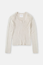Scoop Neck Longsleeve - Sabbia Beige - Femme