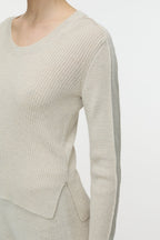Scoop Neck Longsleeve - Sabbia Beige - Femme