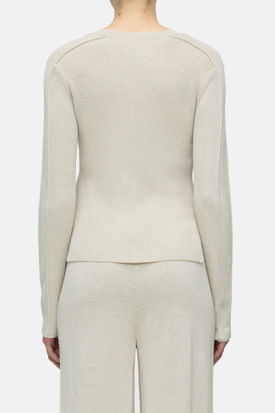 Scoop Neck Longsleeve - Sabbia Beige - Femme
