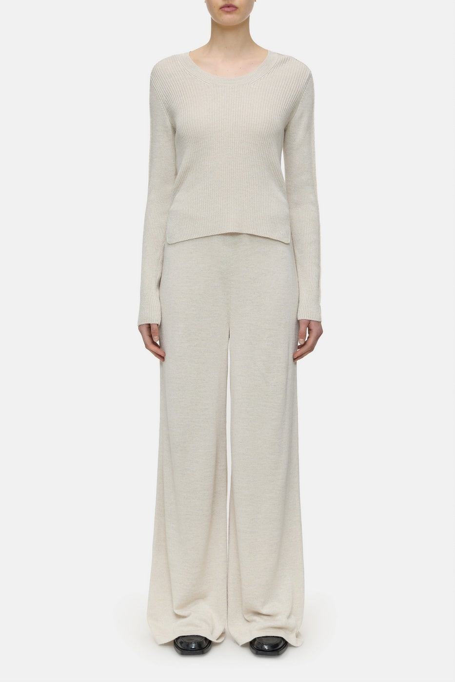 Scoop Neck Longsleeve - Sabbia Beige - Femme