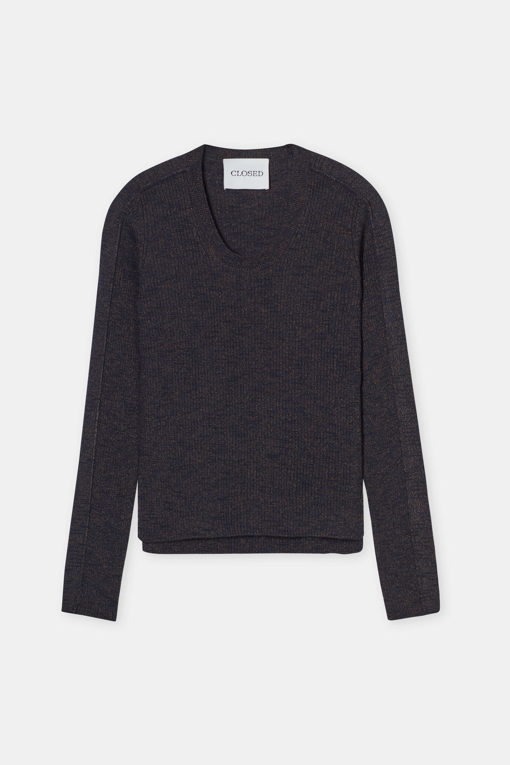 Scoop Neck Longsleeve - Smokey Blue - Femme
