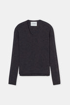 Scoop Neck Longsleeve - Smokey Blue - Femme