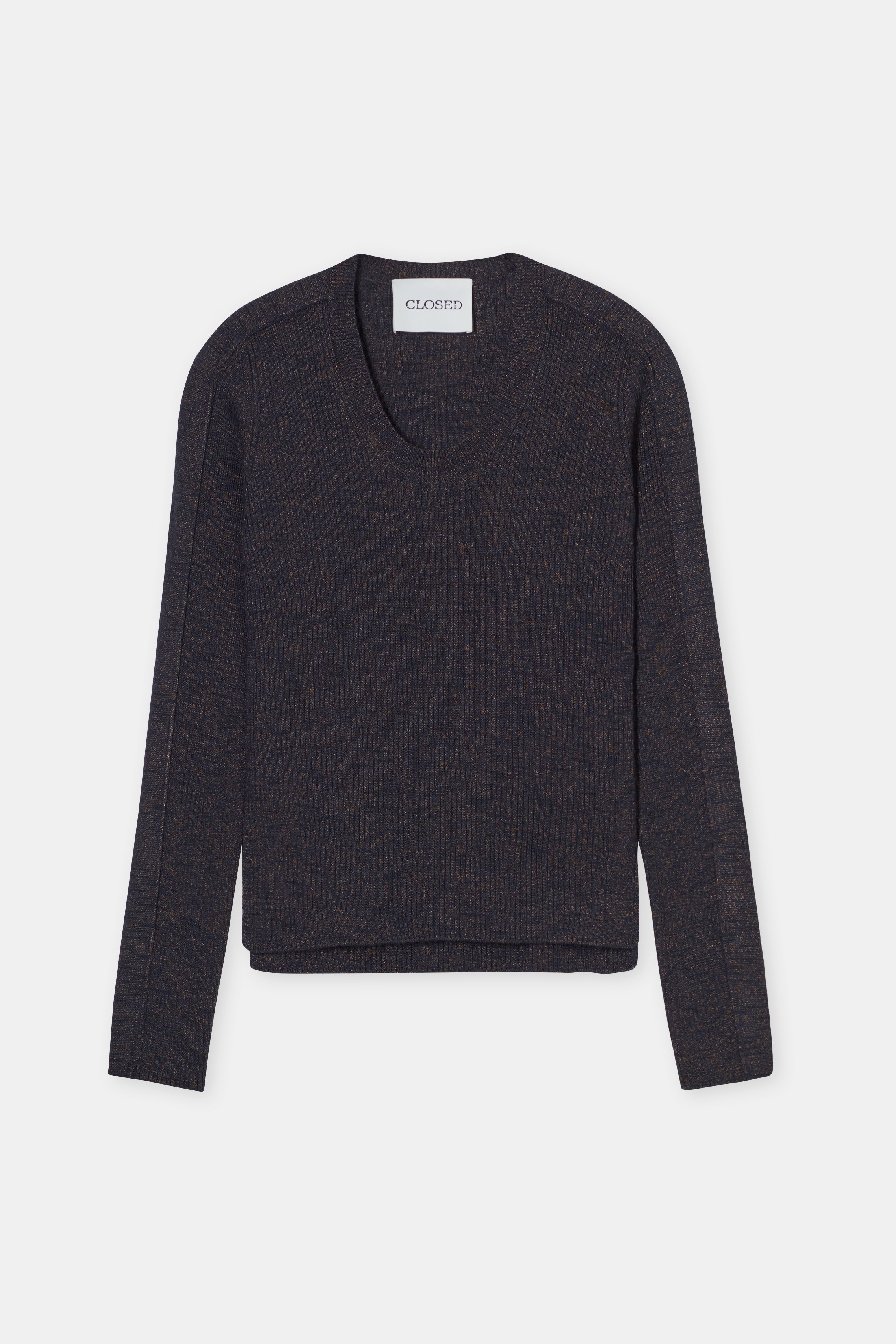 Scoop Neck Longsleeve - Smokey Blue - Femme