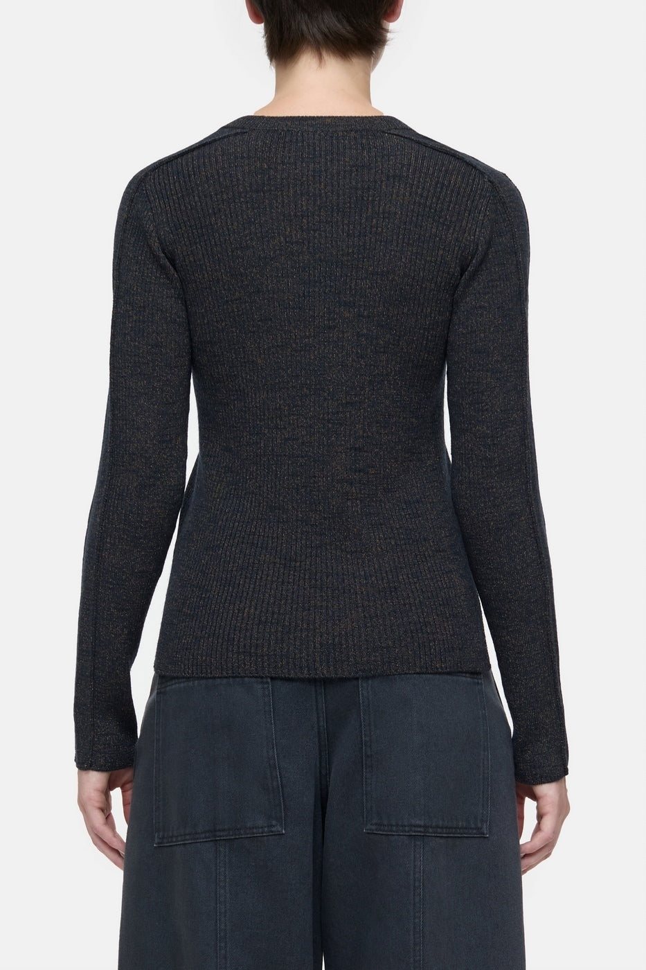 Scoop Neck Longsleeve - Smokey Blue - Femme