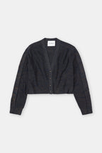 Cropped Cardigan - Smokey Blue - Femme