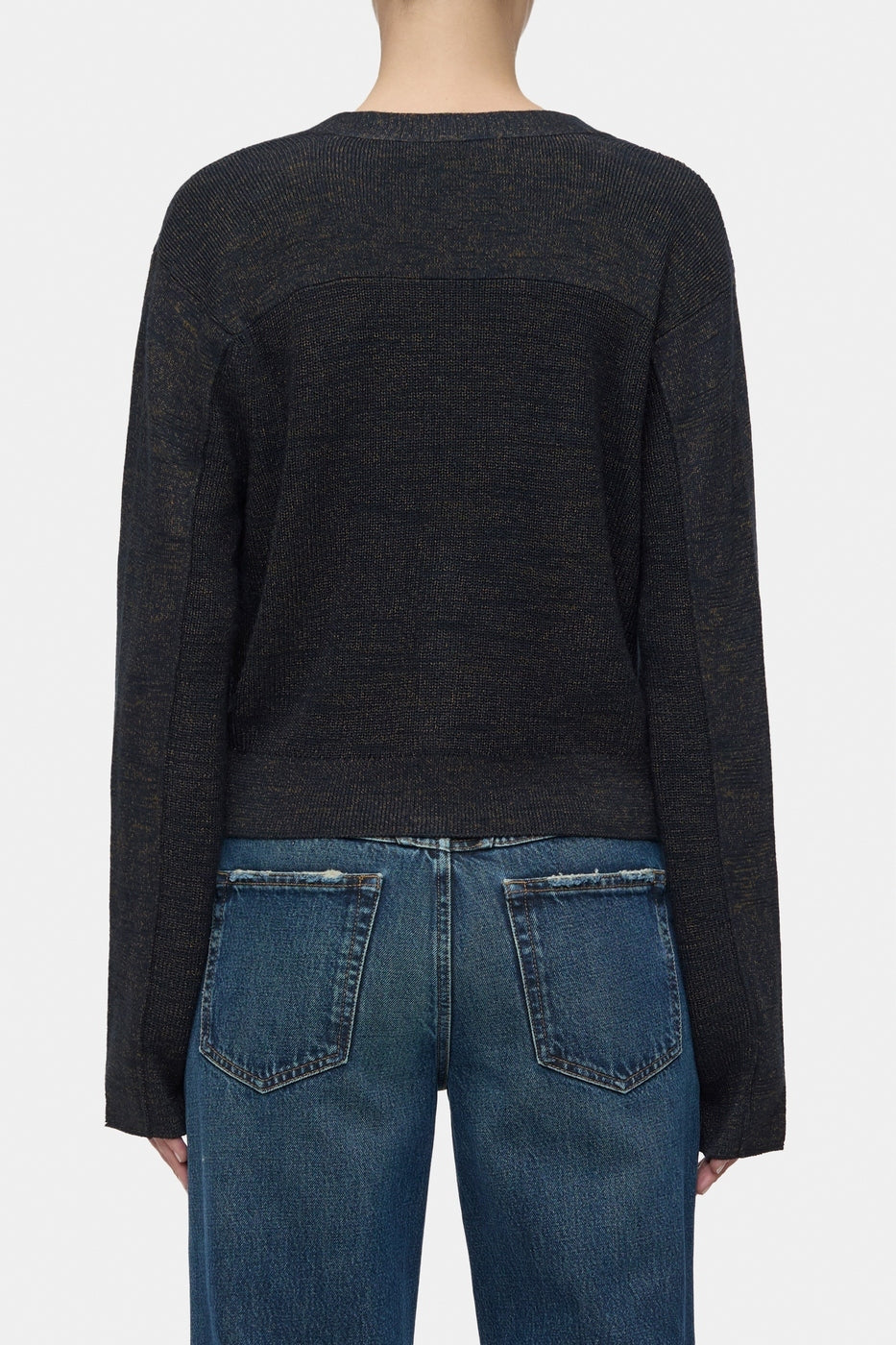 Cropped Cardigan - Smokey Blue - Femme
