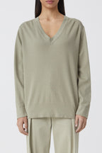 Vneck Long Sleeve - Grey Marble - Femme