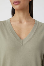 Vneck Long Sleeve - Grey Marble - Femme