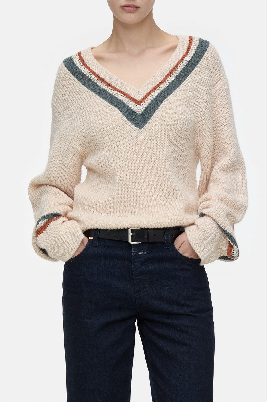 Deep V-Neck - Albicocca - Femme