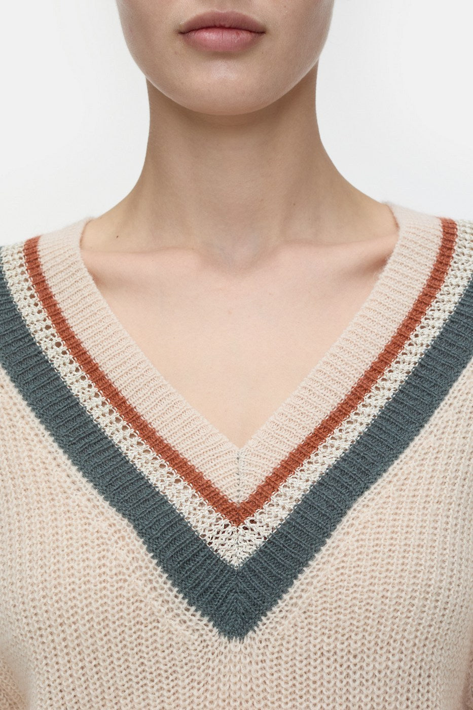 Deep V-Neck - Albicocca - Femme
