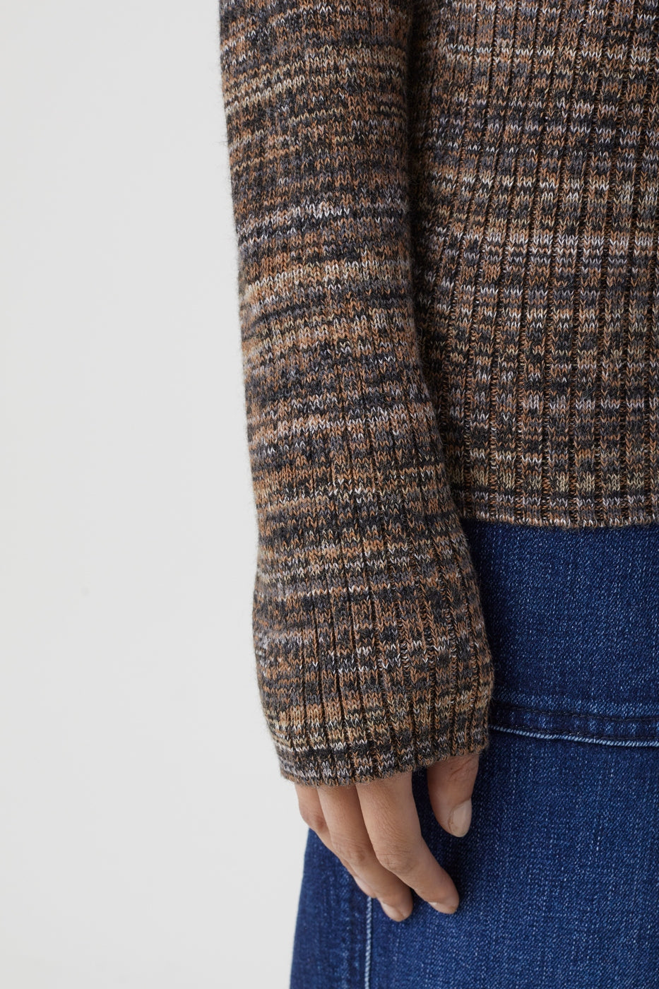 Rib Turtleneck - Blue Heather - Femme