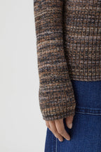 Rib Turtleneck - Blue Heather - Femme