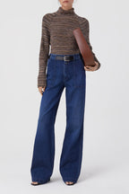 Rib Turtleneck - Blue Heather - Femme