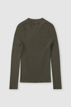 Crew Neck Long Sleeve - Army Green - Femme