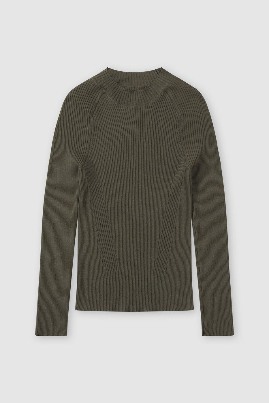 Crew Neck Long Sleeve - Army Green - Femme