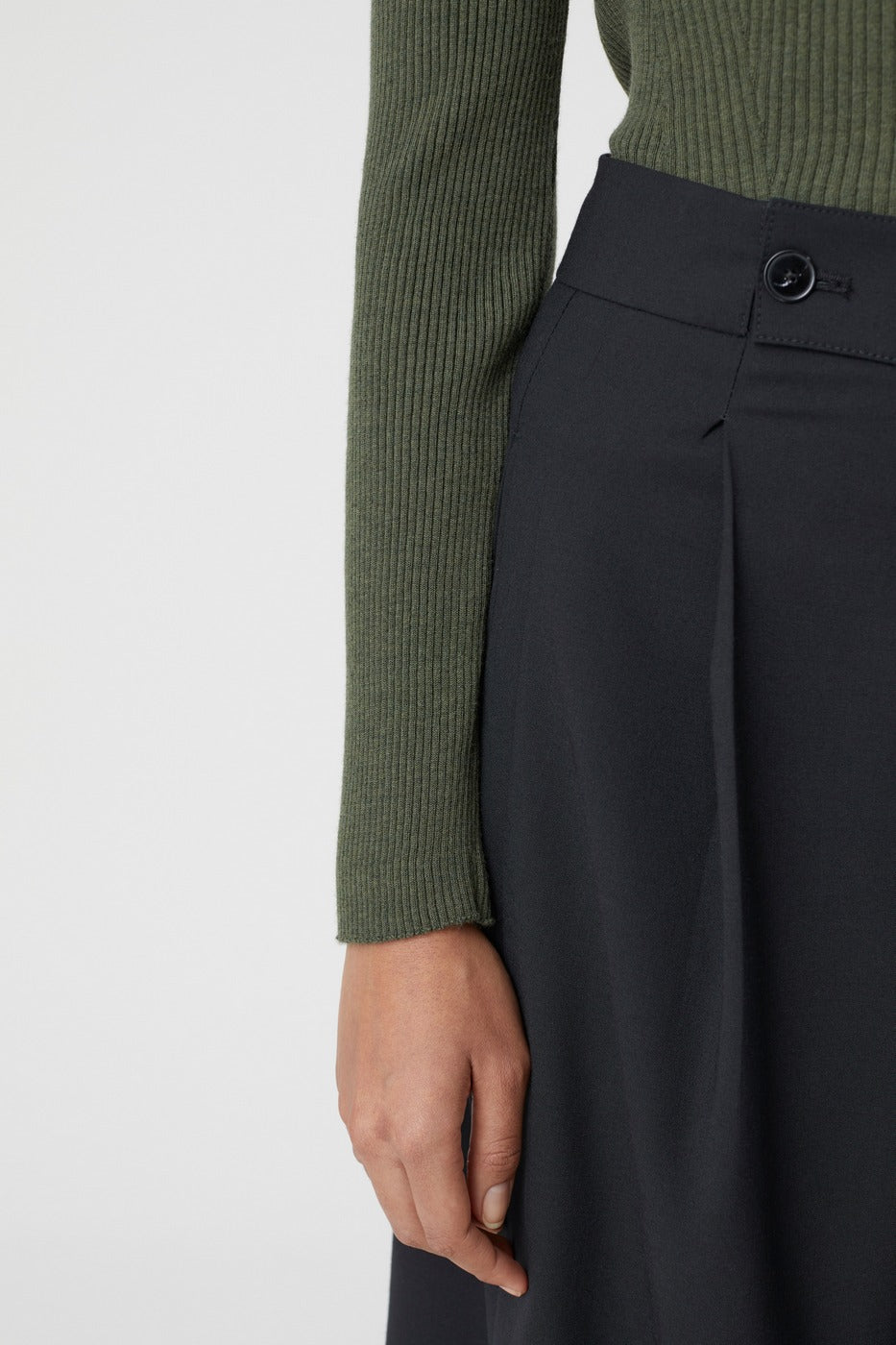 Crew Neck Long Sleeve - Army Green - Femme