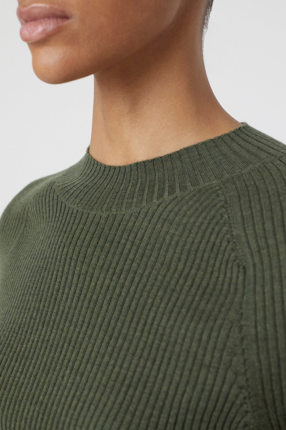Crew Neck Long Sleeve - Army Green - Femme