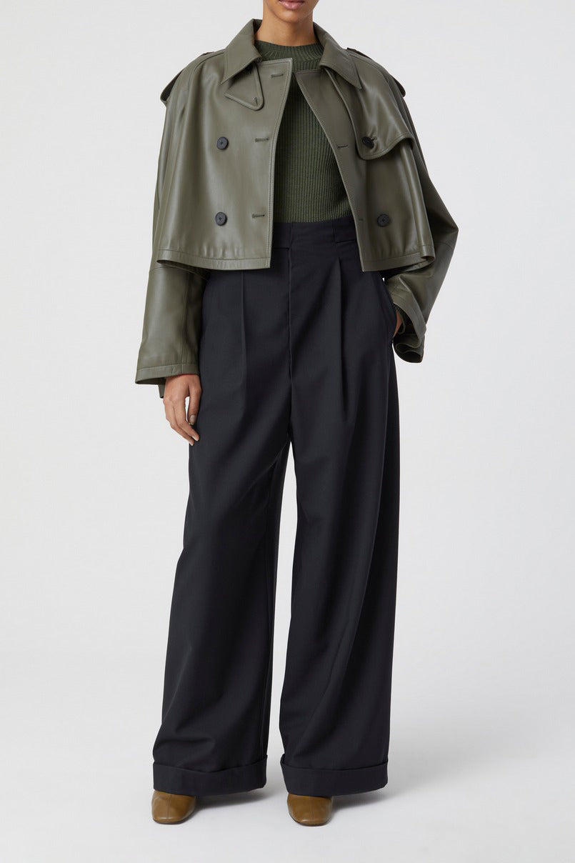 Crew Neck Long Sleeve - Army Green - Femme