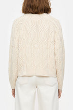 V Cardigan Long Sleeve - Ivory - Femme