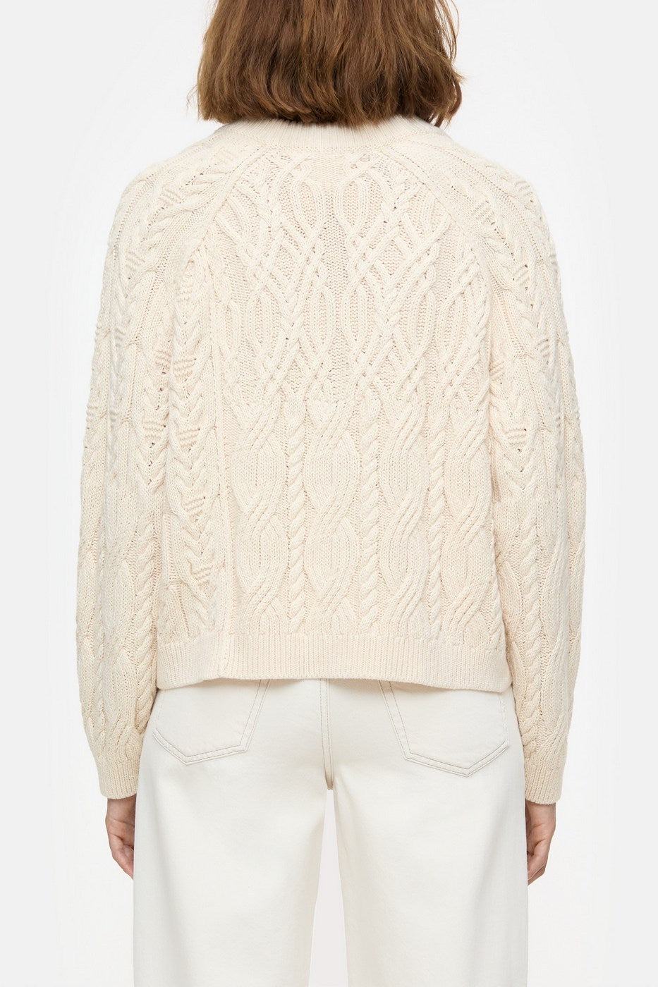 V Cardigan Long Sleeve - Ivory - Femme