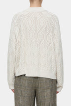 V Cardigan Long Sleeve - Ivory - Femme