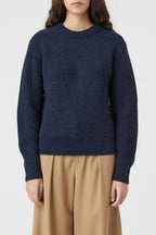 Crew Neck Long Sleeve - Dark Night - Femme