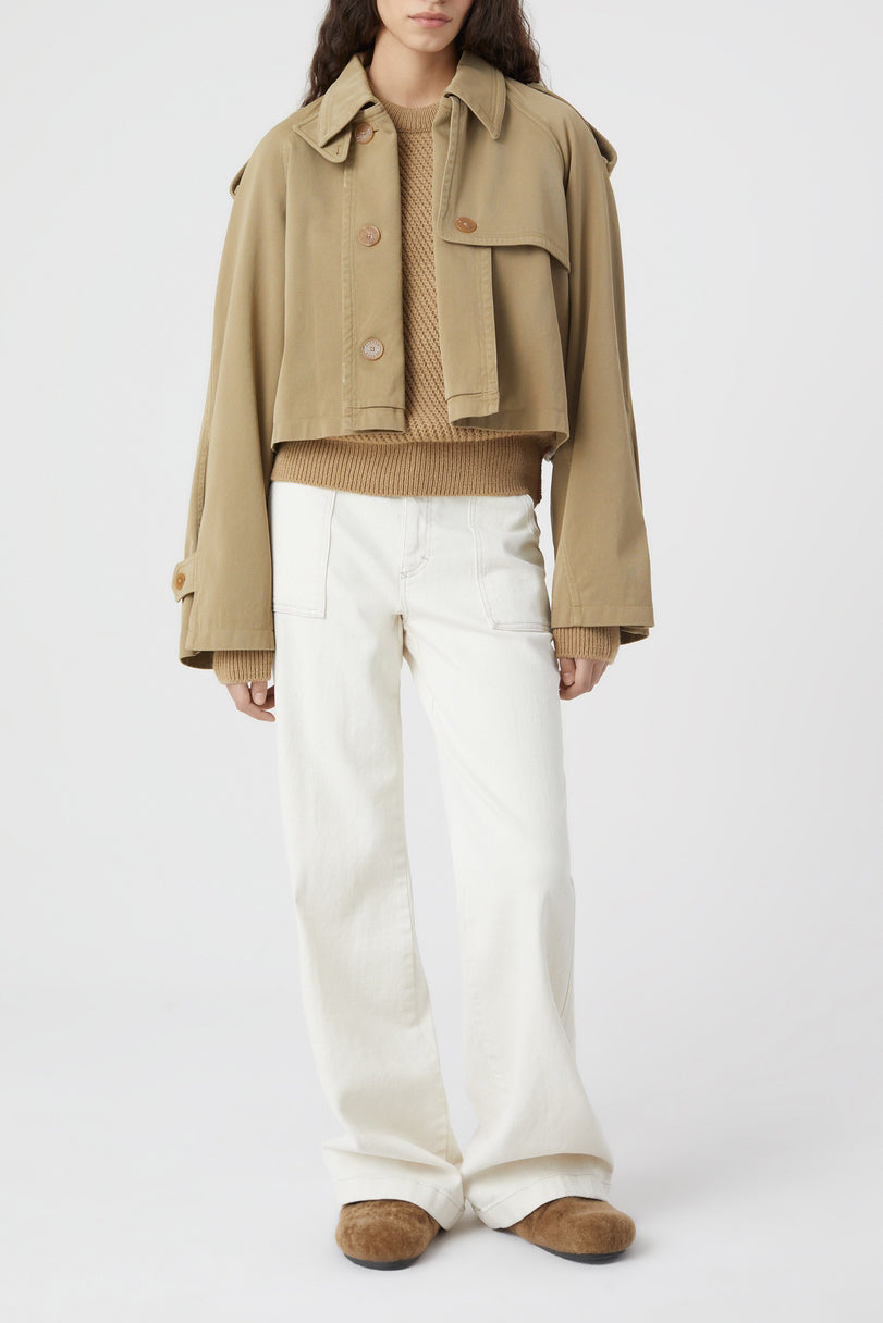 Crew Neck Long Sleeve - Brown Marble - Femme