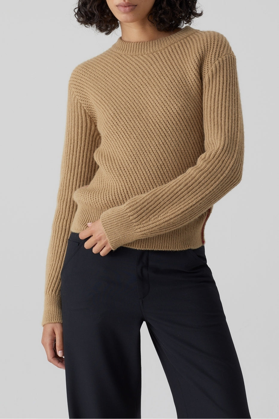 Crew Neck Long Sleeve - Brown Marble - Femme