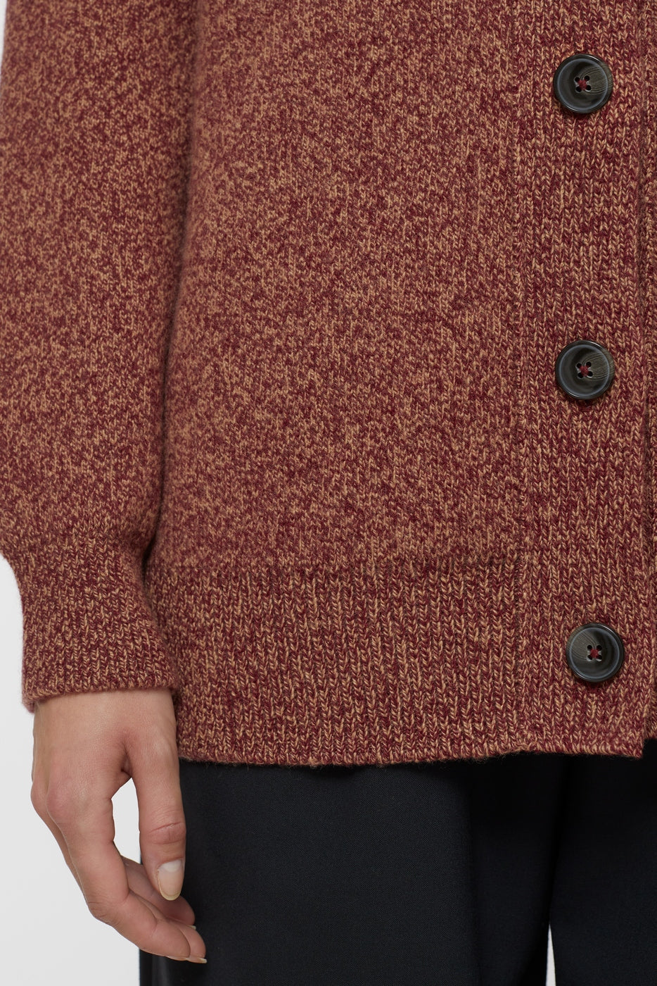 V Cardigan Long Sleeves - Jam - Femme
