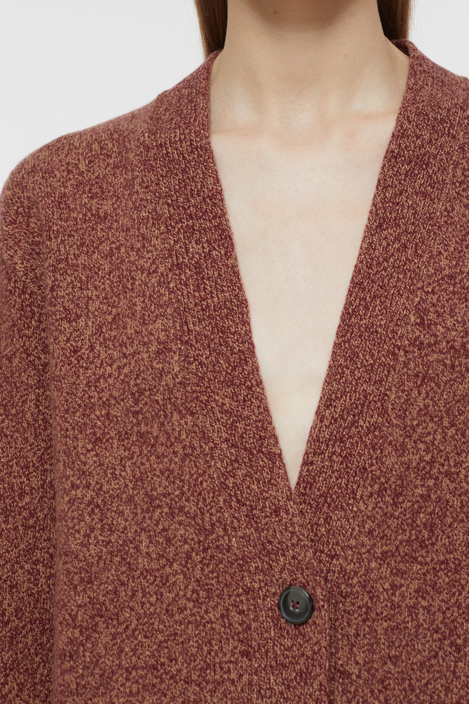 V Cardigan Long Sleeves - Jam - Femme