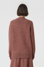 V Cardigan Long Sleeves - Jam - Femme
