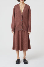 V Cardigan Long Sleeves - Jam - Femme