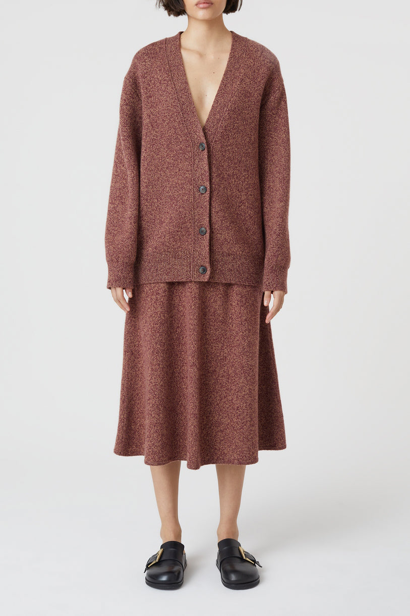 V Cardigan Long Sleeves - Jam - Femme