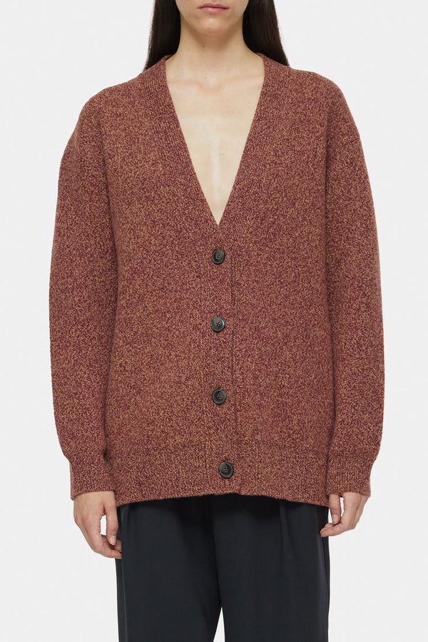V Cardigan Long Sleeves - Jam - Femme