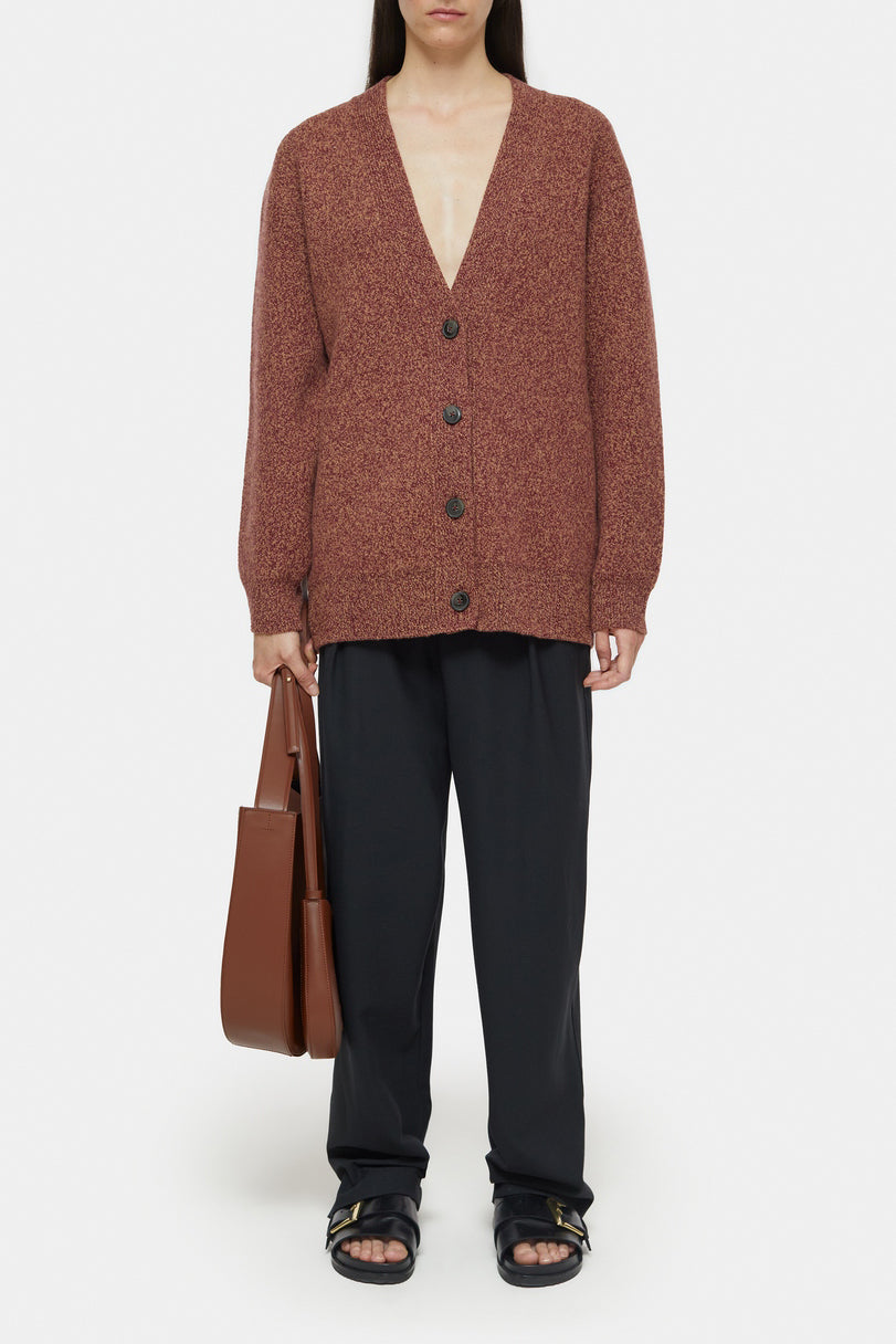 V Cardigan Long Sleeves - Jam - Femme
