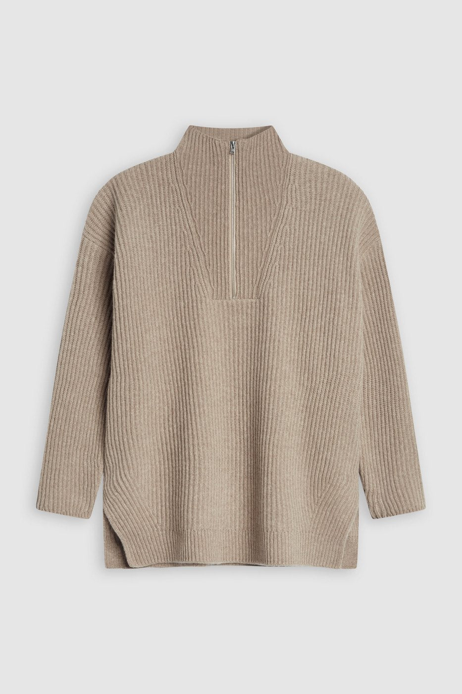 Turtle Neck With Slits - Brown Marble - Femme