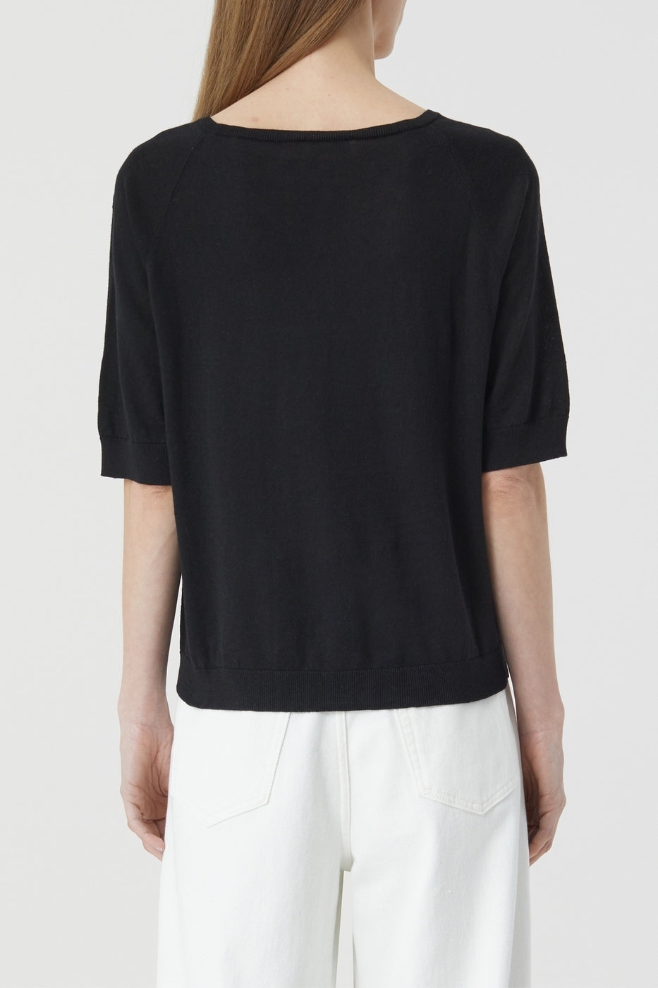 Crew Neck Short Sleeve - Black - Femme