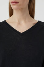 Crew Neck Short Sleeve - Black - Femme