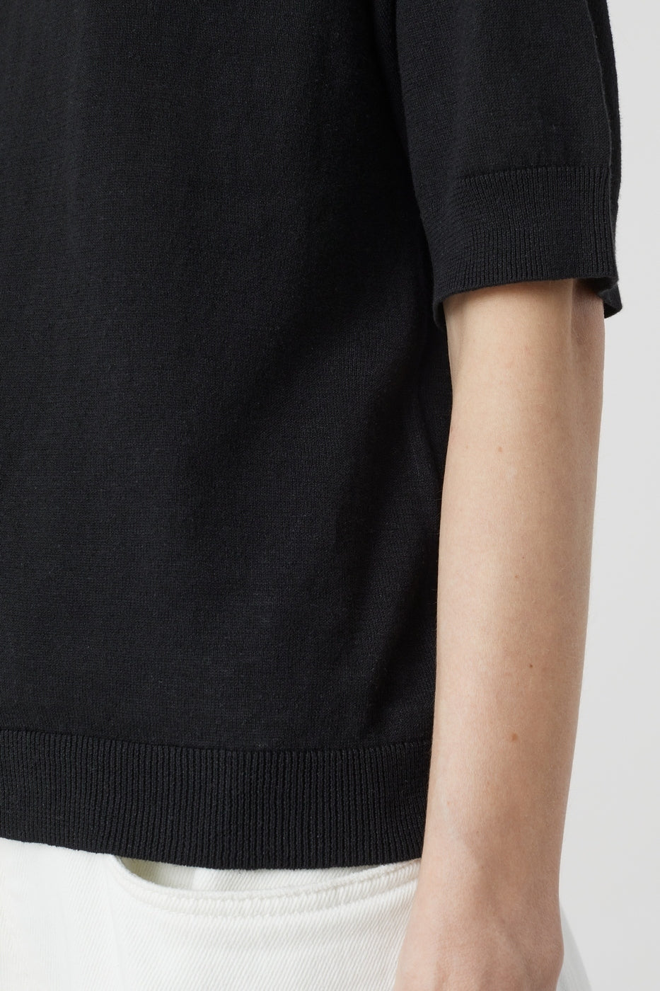 Crew Neck Short Sleeve - Black - Femme