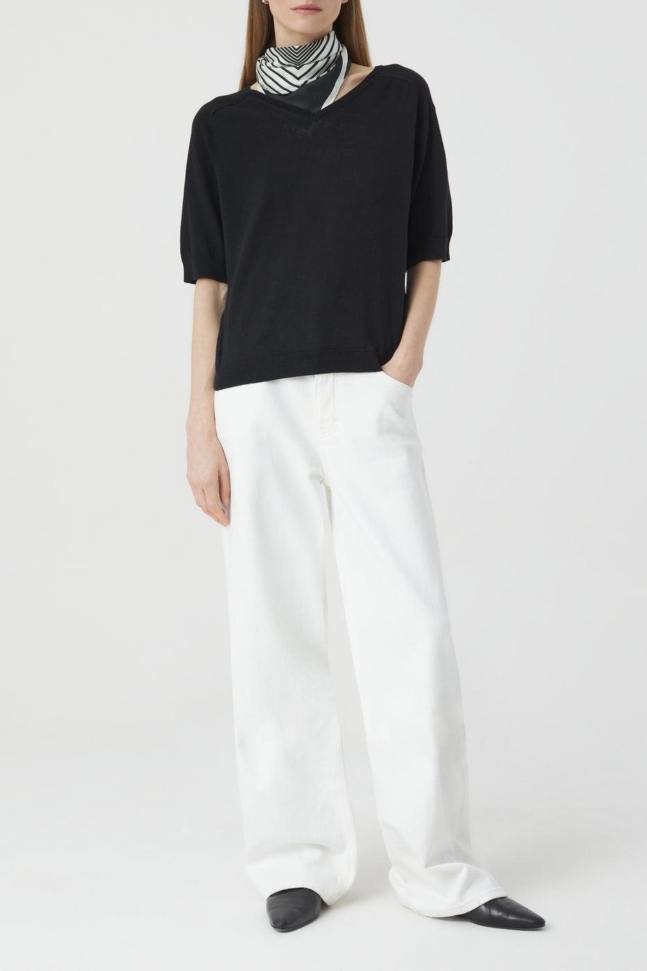 Crew Neck Short Sleeve - Black - Femme
