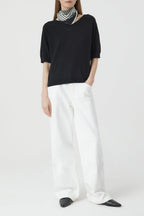 Crew Neck Short Sleeve - Black - Femme
