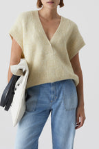 V Neck Vest - Elderflower - Femme