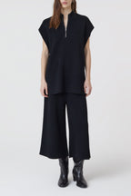 Sleeveless Halfzip - Black - Femme