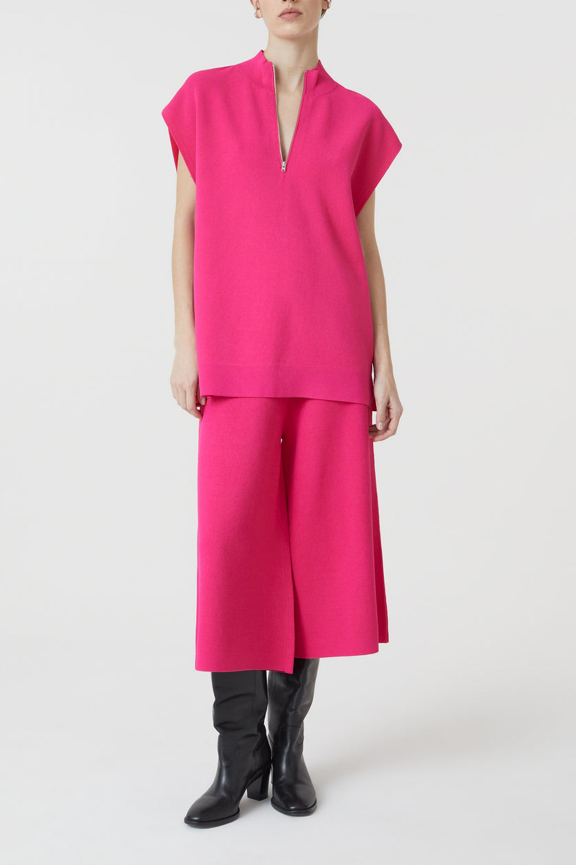 Sleeveless Halfzip - Rasperry Pink - Femme