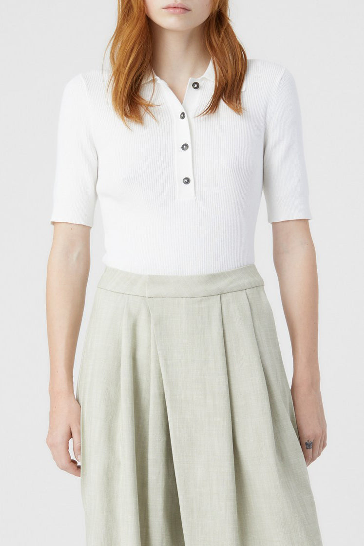 Polo Short Sleeve - White - Femme