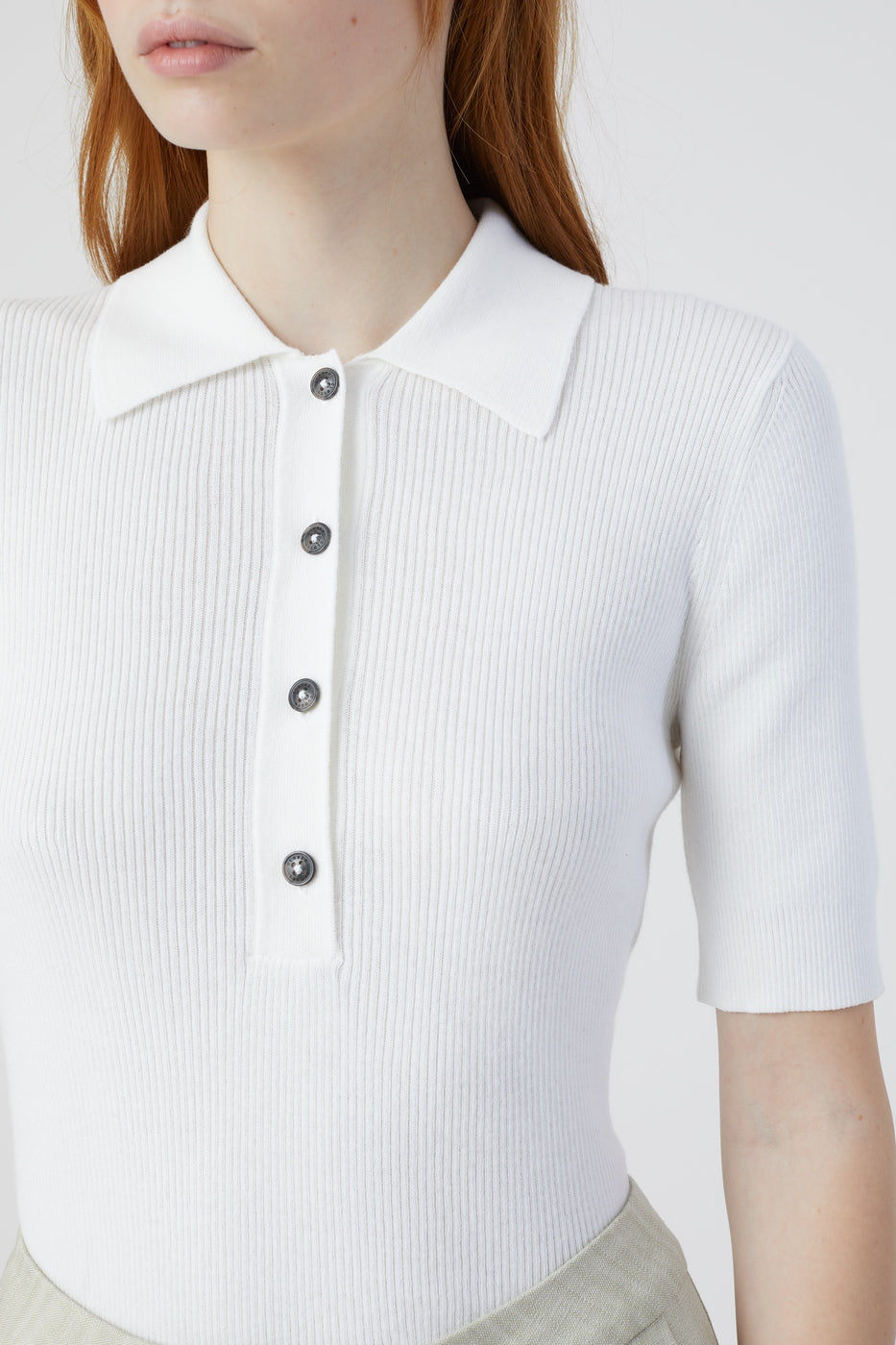 Polo Short Sleeve - White - Femme