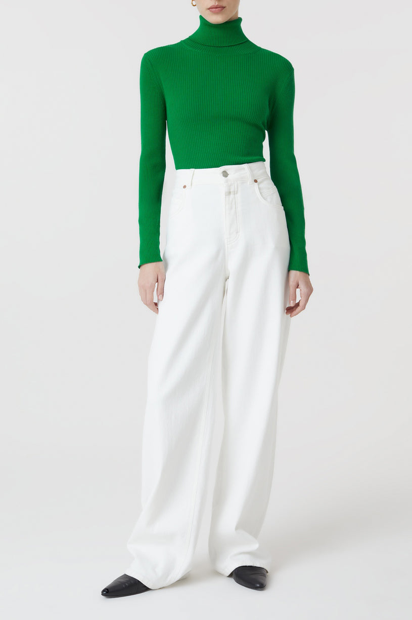 Slim Rolli Long Sleeve - Green Patina - Femme