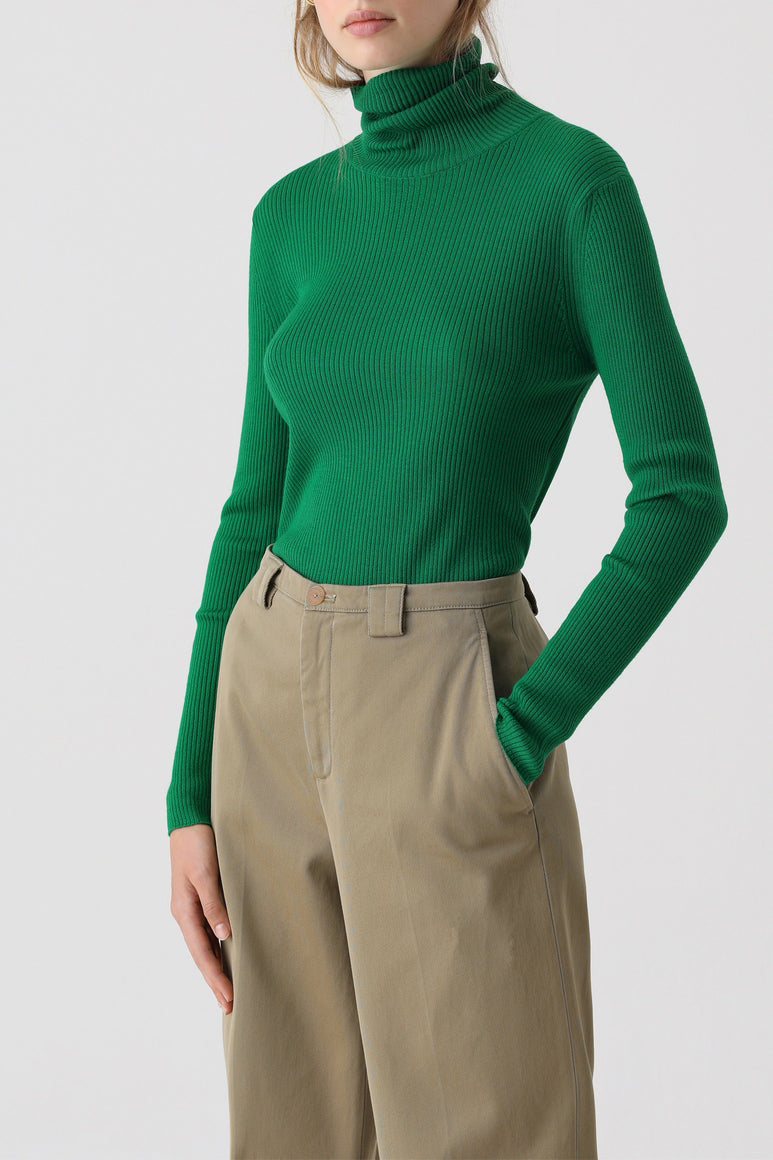 Slim Rolli Long Sleeve - Green Patina - Femme