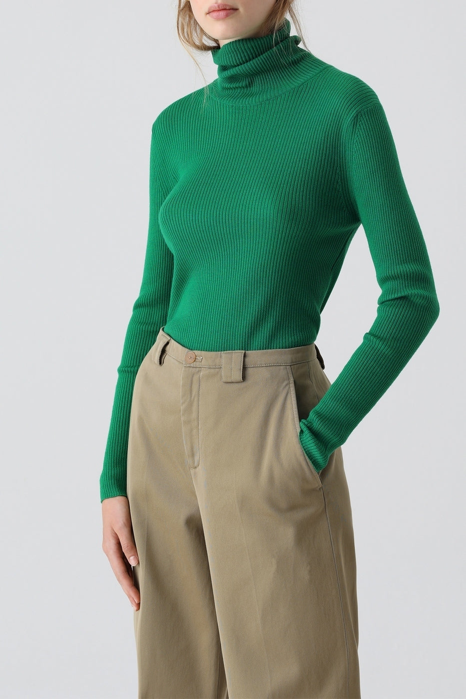 Slim Rolli Long Sleeve - Green Patina - Femme